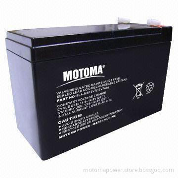 12V SLA Rechargeable Power Supply Battery with 7Ah Capacity and Low Self-discharge Performance